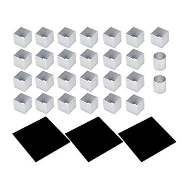 Imagem de Molde de aço para bolos, liga de alumínio 3D cubo de metal molde para bolos molde para bolos de três camadas de rotação mousse Cake sobremesa ferramenta de cozimento