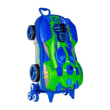 Imagem de Mala De Viagem Infantil Com Rodinha Hot Wheels 3d