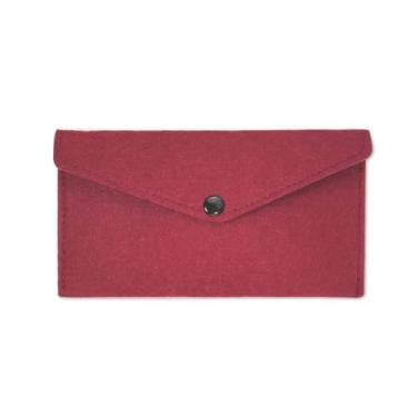 Imagem de Bolsa de feltro para celular – capa protetora protegida, bolsa de bolso para celular, cartões de iPhone, canetas, óculos de sol, carregador de fone de ouvido portátil para mulheres e homens – vermelho