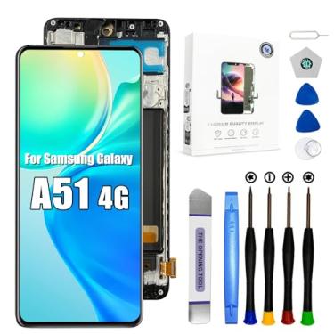 Imagem de EFAITHFIX Tela de substituição para Samsung Galaxy A51 A515 com moldura de tela LCD de 6,5 polegadas digitalizador para Samsung A51 A515U A515F A515FN/DS Montagem de tela sensível ao toque com