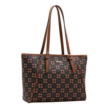 Imagem de Bolsa Chenson Feminina De Ombro Tote Grande Em Pu Original, Café