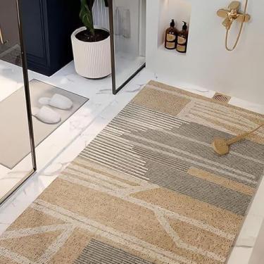 Imagem de Tapete De Chuveiro De Bucha Tapete De Banho Tapete De Banheiro De Canto Antiderrapante Para Chuveiro Interno Tapete De Banho De Pvc Para áreas De Chuveiro Molhado De Banheiro, A, （120x180CM）
