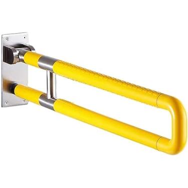 Imagem de AKALNNB Barras de apoio para corrimão, barra de apoio dobrável para vaso sanitário, corrimãos de chuveiro antiderrapantes, barra de suporte para assento de banheiro, barra de apoio para banheira