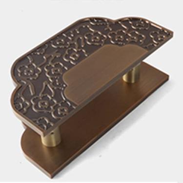 Imagem de Puxadores de portão de celeiro com parafusos, puxador de porta para portas de madeira/vidro, entrada de alumínio, puxadores decorativos de portão dianteiro, 20 30 40 50 60 cm comprimento (cor: bronze