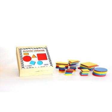 Imagem de Blocos Lógicos de Figuras Geométricas para Crianças - 48 Peças - no-br