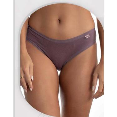 Imagem de Kit 3 calcinhas algodão - Linda Brasil , Berinjela, Verde, Preto, Azul