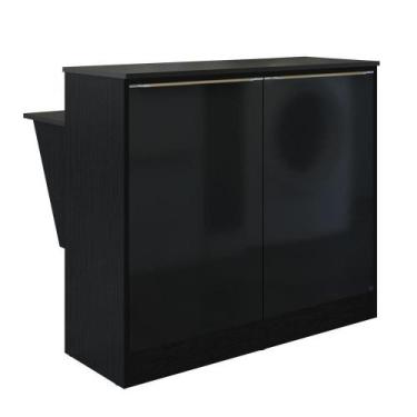 Imagem de Bancada/mesa De Cozinha Multimóveis Mariah 2 Portas Preta - MULTIMOVEI