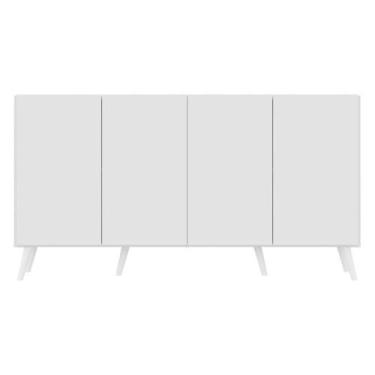 Imagem de Aparador Buffet Retrô Multimóveis Veneza 4 Portas Branco - MULTIMOVEIS