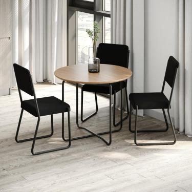 Imagem de Conjunto 6 Cadeiras De Jantar Next Preto Corriente Estrutura Preta