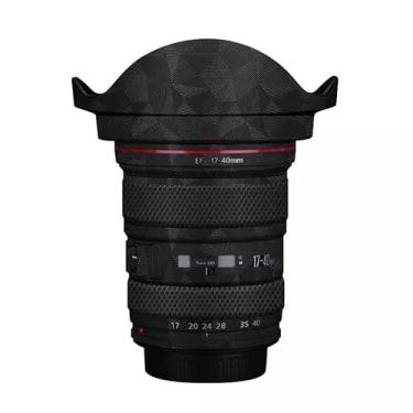Imagem de Adesivo para câmera EF 17-40 4 com tampa de lente antiarranhões para Canon EF 17-40 mm F4 Adesivo de película protetora (Mamba Preto)