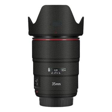 Imagem de EF 35 1,4 L II Adesivo de lente de câmera antiarranhões para Canon EF 35 mm F1.4 L II Capa protetora de película protetora (preto matriz)