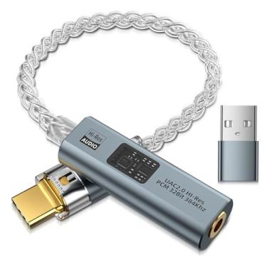 Imagem de Adaptador de áudio USB C para 3,5 mm equipado com chip DAC duplo CX31993 e MAX97220, dongle de áudio com amplificador HiFi, USB C para conversor auxiliar de fone de ouvido de 3,5 mm e adaptador USB A