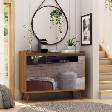 Imagem de Buffet Aparador Retrô Com Espelho Clássico 3 Portas Freijó - Moveisaqui