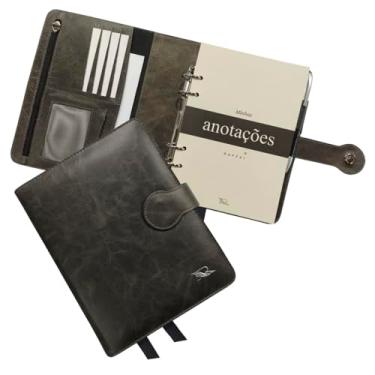 Imagem de Agenda Minhas Anotações Couro 169-R Personalizada Raffai Couros (Verde Retrô)