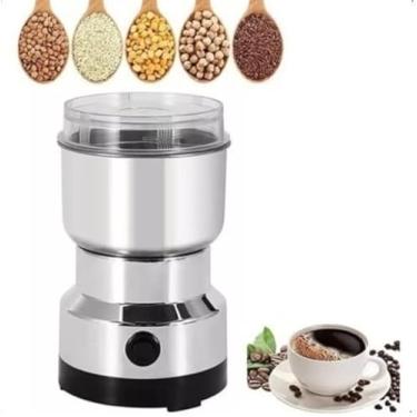Imagem de Moedor de Café Elétrico 150g 150W – Aço Inox, Lâmina de Alta Velocidade, Ideal para Grãos, Especiarias, Amendoim e Cereais – Compacto, Durável e Fácil de Usar