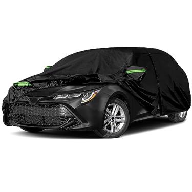 Imagem de Capas de carro à prova d'água substituem para Toyota Corolla Hatchback 2019-2025, 6 camadas para todos os climas, ajuste personalizado, ao ar livre, com porta com zíper para proteção de neve, chuva