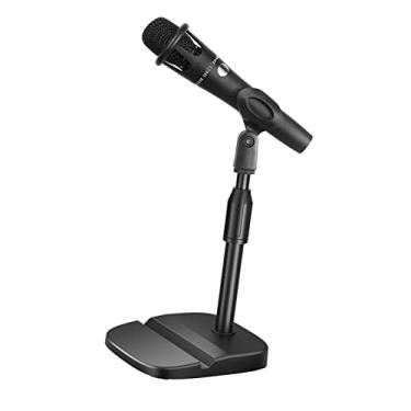 Imagem de aqxreight Suporte de Microfone de Mesa Ajustável para Evitar Deslizamento Suporte de Microfone de Mesa Com Slot para Tablet de Telefone para Transmissão Ao Vivo Karaokê U Mic Clamp/Holder Fácil