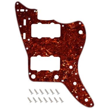 Imagem de Banworks Vintage 60s JM Pickguard 4 camadas 13 furos placa de alumínio para guitarra Fender Jazzmaster JM Guitars JT/HB-14 marrom escuro carapaça de tartaruga