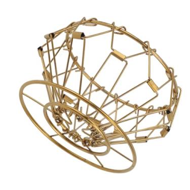 Imagem de Mingzhe Suporte de Filtro de Gotejador de café Portátil Dobrável de Aço Inoxidável para Aventuras Ao Ar Livre de Acampamento (Ouro)