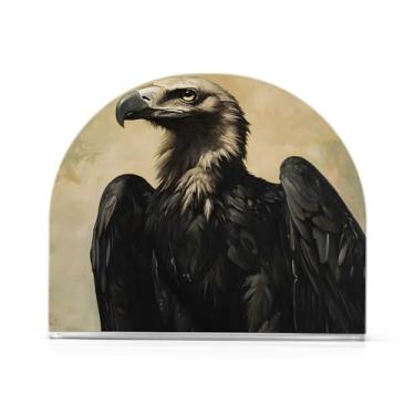 Imagem de JUZIHAI Porta-guardanapos de abutre para mesa dispensador de guardanapo de acrílico para mesa suporte de lenços independente para cozinha sala de jantar bar festa decoração de casa