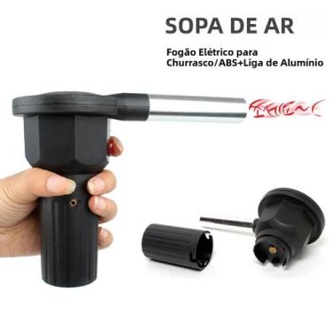 Imagem de Ventilador Portátil a Bateria Para Churrasco, Soprador De Ar Para Acam