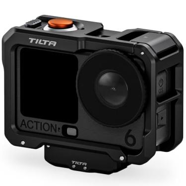 Imagem de Tilta Kit de base de gaiola de câmera compatível com DJI Osmo Action 6 | Placa de base magnética de liberação rápida incluída | Rosca de 1/10.2 cm-20 com pontos de localização | Receptor de sapata