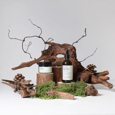 Imagem de Conjunto de adereços de fundo para fotografia de produto de madeira natural com design original de 17 peças de madeira natural afundada imitação de musgo pinhas secas decorações de paisagem adereços