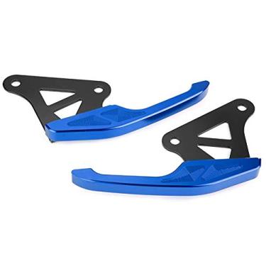 Imagem de Cryfokt Barras de Apoio de Alumínio Anodizado para Motocicleta Adequadas para Grom MSX125 2013-2015, Ajuste Traseiro Confiável para Kit de Alça de Trilho de Assento para Maior Segurança (Azul)