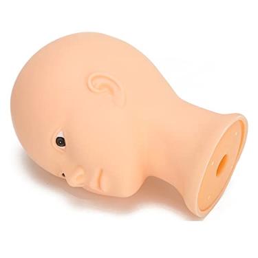 Imagem de Generic Cabeça de Manequim para Prática de Maquiagem, Display para Peruca, Chapéu, Pvc Careca, 19,3 Polegadas, para Instituição de Treinamento de Maquiagem (Sem estilo de)