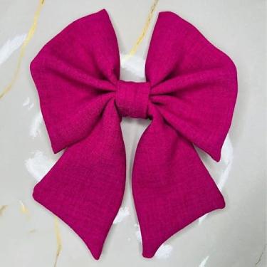 Imagem de Laço de Cabelo Feminino com Bico de Pato Adulto Acessório de Moda em para Penteados (PINK LAÇO,ADULTO)