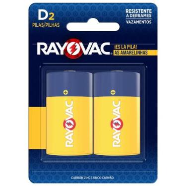 Imagem de Pilha Comum Rayovac As Amarelinhas D Grande Com 2 Pilhas