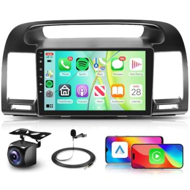 Imagem de Rádio de carro 4 núcleos 4G + 64G Android 15 para Toyota Camry 2000 2001 2002 2003 2004 2005 2006, sem fio CarPlay Android Auto, GPS 5G-WiFi, Bluetooth 5.0, tela sensível ao toque HD de 23 cm, câmera