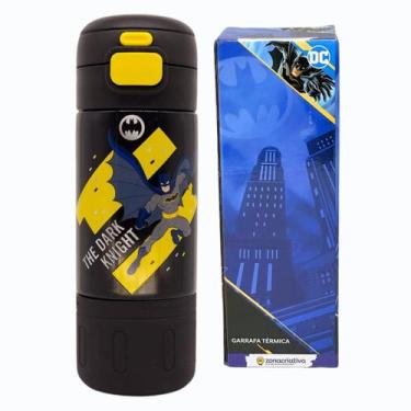 Imagem de Garrafa Térmica Inox Canudo Alça BATMAN 450ML Zona Criativa