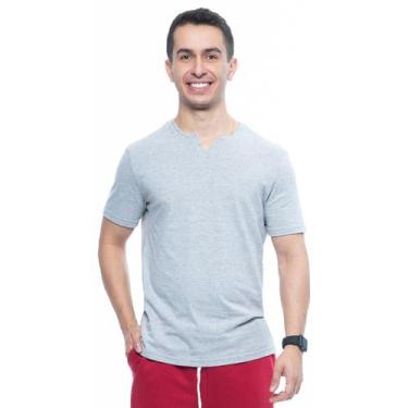 Imagem de Camiseta basica gola portuguesa king swag, Cinzaclaro, GG