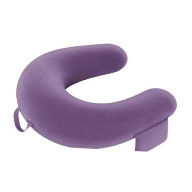 Imagem de SiaBiced Almofada de leitura para jogos, apoio de braço, respirável, ergonômica, confortável, em formato de U, para usar no colo, no sofá ou na cama, Roxo