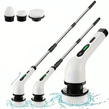Imagem de Escova Limpeza Elétrica 7 em 1 Mop Esfregão Multiuso Recarregável Piso