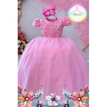 Imagem de Vestido Infantil Festa Longo Rosa Claro