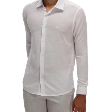 Imagem de Camisa Manga Longa Slim Masculina Ogochi 001520172 Branca-Masculino