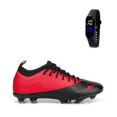 Imagem de Chuteira De Campo Botinha Airplane A7 + Relógio-Masculino