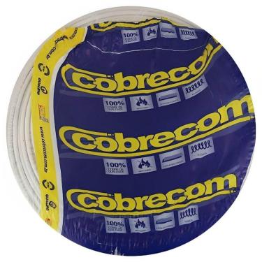 Imagem de Cabo Flexicom de Cobre 2,5mm 750 Volts Branco com 100 Metros 1150503401 Cobrecom Cabo Flexicom B