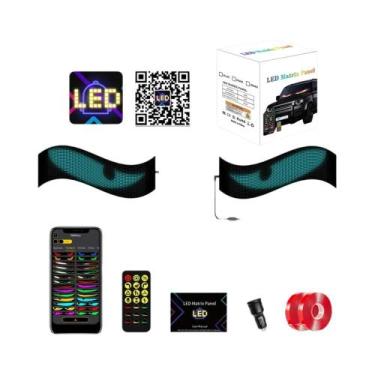 Imagem de Painel De LED RGB Flexível Para Carro: Letreiro De Pixel Matriz Com An