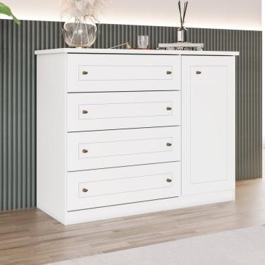 Imagem de Comoda 1 Porta 4 Gavetas Amy Casa 812