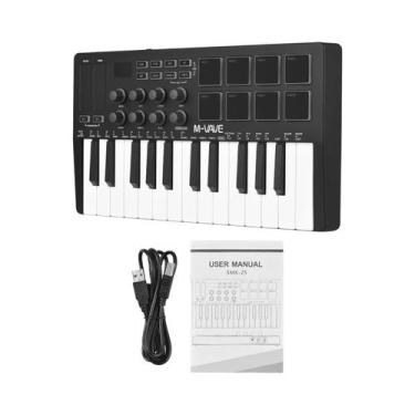 Imagem de Teclado Controlador MIDI USB Mini De 25 Teclas M-VAVE SMK-25 Portátil 