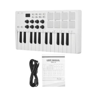 Imagem de Teclado Controlador MIDI USB Mini De 25 Teclas M-VAVE SMK-25 Portátil 