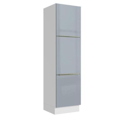 Imagem de Paneleiro 60 Cm 3 Portas Branco/cinza Lux Madesa Branco/cinza