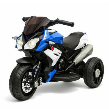 Imagem de Mini Moto Elétrica Infantil com Som e Farol Led Azul - Tander