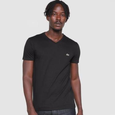 Imagem de Camiseta Lacoste Logo Masculina, Preto, P