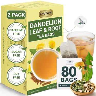 Imagem de Chá de Raiz e Folha de Dente-de-leão LeafLea 80 Sachês