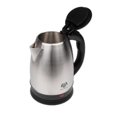 Imagem de Chaleira Elétrica Mundiart 1,8 Litros, Preta E Inox Bz001 Cor Preto E 