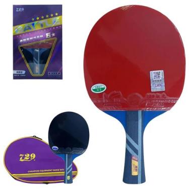 Imagem de Raquete Ping Pong 6 Estrelas Tenis De Mesa Profissional Equilibrada Co